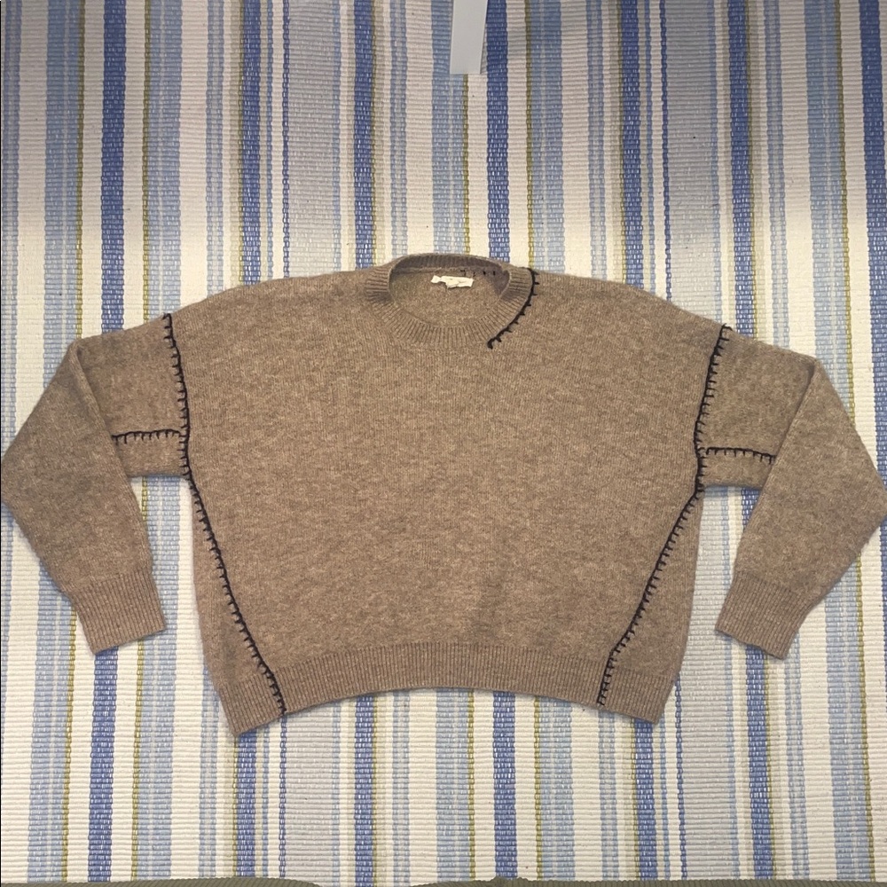 Cozy Tan Crew Neck Sweater